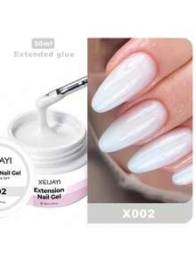 XEIJAYI 1pc Solid Builder Gel For Nails, Extension Hard Nail Gel, Non-Sticky Hand Nail Sculpture Gel, Acrylic Extend Nail Gel For Nail Art - 彩色 - 查看 12