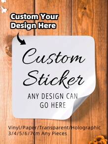 1~108Pcs Personalized Labels - Custom Stickers Square Stickers With Any Design Image Logo Text, Waterproof, PVC, Gift, Custom Thank You Labels Stickers Unique Ideal Gifts,For Her Friends,Son,Daughter,School Students,Christmas Stickers,Independence Day Stickers,Thanksgiving Stickers, Easter Stickers,Festive Calendar - Transparent - View 1