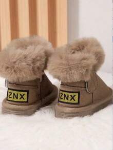 بوت ثلج شتوية للأطفال 2025 - بوت مقاومة للماء مبطنة بالفرو للطقس البارد مع نعل مطاطي مضاد للانزلاق للعب في الخارج والمدرسة