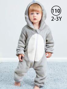 MICHLEY 1pc Cartoon Animal Print Flannel Cozy Sleeping Bag, Long Sleeve, Double Zipper Design, Unisex Baby, Suitable For All Seasons And Daily Use - Multicolor - View 12