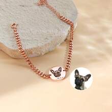 Anillo con foto de mascota personalizado, anillo ovalado con retrato de mascota, anillo con foto de perro o gato, joyería personalizada con grabado, regalo para amantes de las mascotas, regalo por pérdida de mascota