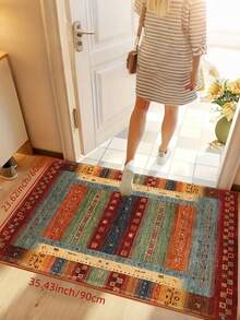 1 قطعة سجادة/بساط أرضي مخملي ذو نمط بوهيمي ملون ومرصع بالكريستال، مناسب لغرفة المعيشة والنوم وطاولة القهوة وديكور المنزل، قابل للغسيل، متوفر بأحجام وتصاميم متعددة للمدخل وغرفة المعيشة والمطبخ وغرفة النوم وغرفة الأطفال، إصدار محدود للأعياد