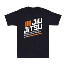 Jiu Jitsu Ring Spun Cotton Shirt Funny Mma Bjj Jujitsu Choke Men's T-Shirt - 黑色 - 查看 1