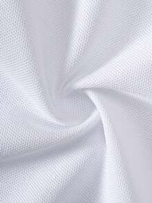 Boys' Classic Simple Solid White Long Sleeve Polo Shirt, Suitable For Casual, Holiday Wear, Can Be Paired With Various Jackets - White - View 9