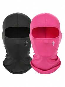 2pcs Unisex Balaclava Ski Mask, Windproof Face Cover For Cycling, Skiing, Outdoor Activities, Daily Use