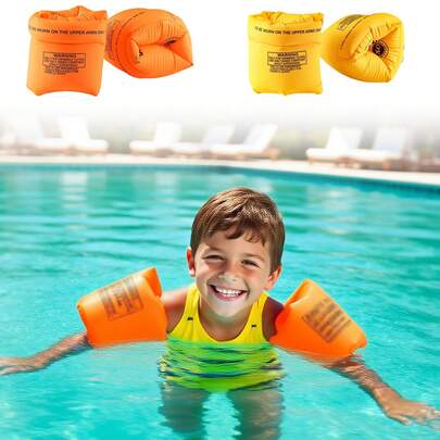 1 对儿童/成人游泳臂浮圈，柔软防水方便浮力臂套，适合游泳、冲浪、游泳训练