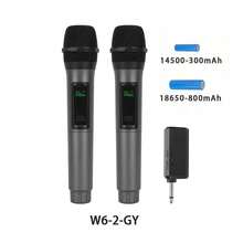 可充电无线手持麦克风，电池续航时间长达8小时，适用于直播/卡拉OK/会议等场合，即插即用