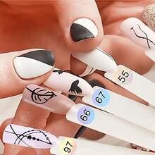 1-200 Etichette adesive numeriche per smalto per unghie, gel colorato, vernice, strumento per manicure, classificazione per ufficio