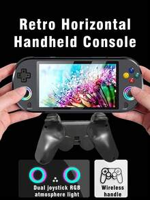 1 套全新掌上游戏机 5 英寸 4k 高清屏幕怀旧街机内置 30,000 款复古经典游戏 30 个模拟器 GBA/PS1/SFC 便携式游戏手柄支持双人对战节日礼物