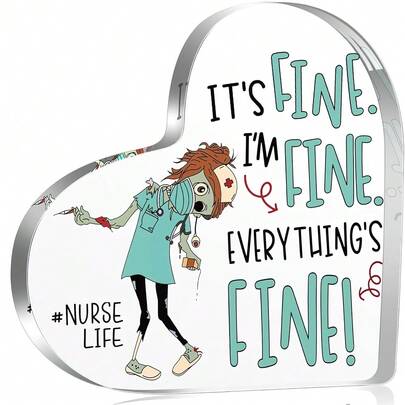 Decoração de mesa de agradecimento para enfermeiras, presentes para enfermeiras RN, presentes de formatura para mulheres, presentes para a semana das enfermeiras, centro de mesa, lembranças de enfermagem, peso de papel para decoração de escola médica, decoração de sala de estar, decoração de casa, decoração de outono, decoração de quarto