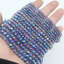 3/4/6/8毫米奥地利玻璃珠，闪亮刻面尖珠玻璃珠，适用于珠宝制作、手镯、项链、手工艺品、时尚配饰、服装装饰