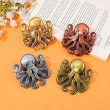 Semne de carte metalice vintage cu caracatiță, design 3D cu tentacule, clipsabile robuste, potrivite pentru lectură cu tematică oceanică și colecții artistice, puțină fericire pentru șoarecii de bibliotecă și iubitorii de caracatiță pentru a decora paginile cărții