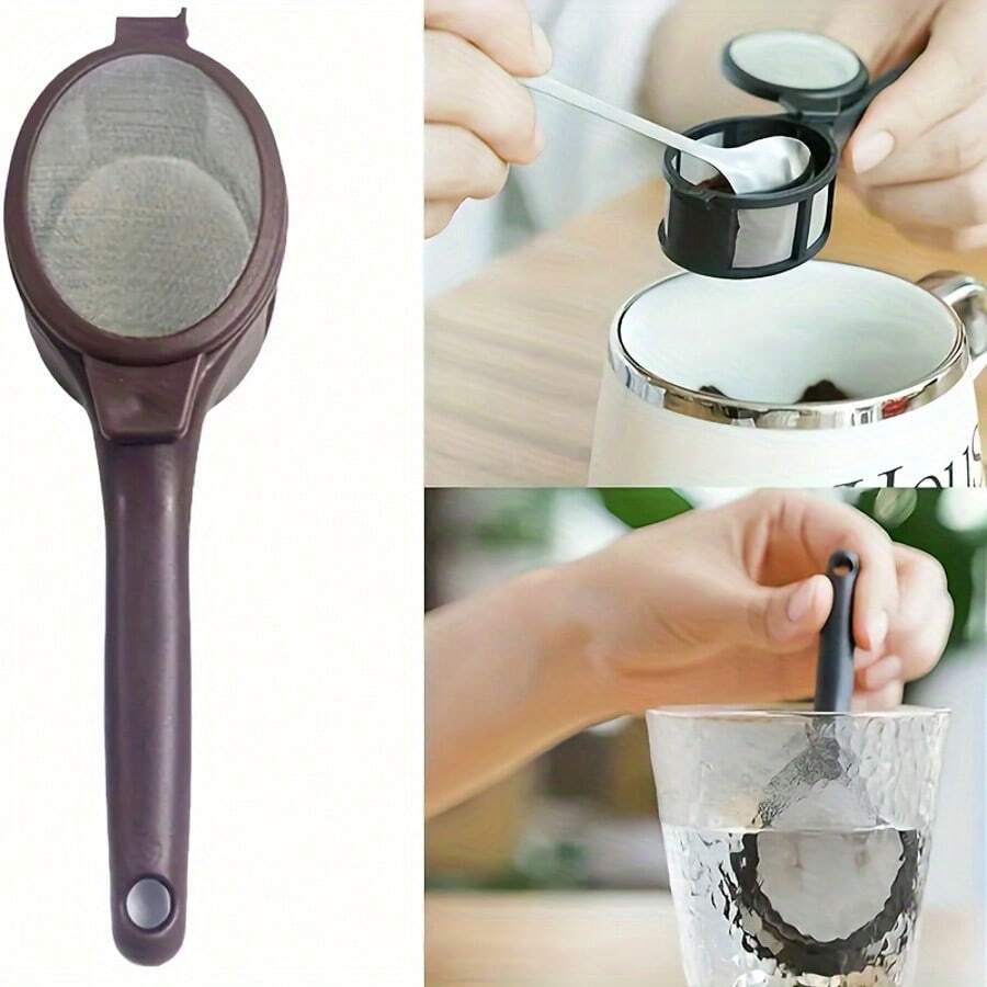 1pc Compact Coffee Pod Filter Spoon - Kitchen Tool For Capsule & Powder Filtration, Perfect For Coffee Machines & Baking Accessories - Multicolor - View 1