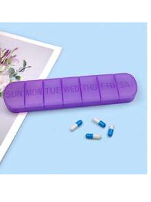 7-Day Pill Organizer Box, 1 Time Per Day, Arthritis Friendly Travel Pill Case, Medication Box With 7 Large Compartments For Vitamins & Supplements