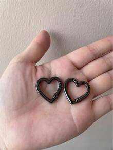 Metal Heart-Shaped Ring Buckle, Spring Clasp For Bag, Clothing Accessory - Multicolor - View 5