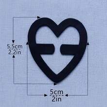 4pcs Heart-Shaped Korean Invisible Bra Hook For Crossed Shoulder Strap And Anti-Slip Strapless Bra Buckle, Brest Buckle & Underwear Fastener Invisible Snaps Valentine's Day Valentines School - Multicolor - View 3