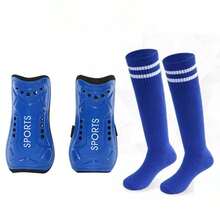 1 套足球袜，带护膝和护腿板，适合训练和比赛，圣诞节 - 彩色 - 查看 2