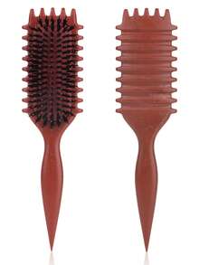 通风卷发梳，适用于卷发、波浪发和卷曲发 - 气流空心设计，可快速干燥并增强卷发，防毛躁顺发梳，干湿两用，轻巧无拉力梳，适合儿童、青少年和小女孩，非常适合旅行、居家、沙龙 - 彩色 - 查看 30