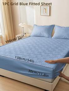 1pc Fitted Sheet, Bedding, Bed Sheet, Waterproof  Fitted Sheet, Skin-Friendly Mattress Cover, Soft And Comfortable Bedding For Bedroom, Room Decor, Halloween Decor, Christmas Decoration, 11.8 Inch Deep Pocket Cooling Breathable Quilted Fitted Sheet For All Seasons, For Single, Twin, Full, Queen And King Size, Solid Color Mattress Protective Cover, Dustproof, Comfortable And Machine Washable - 彩色 - 查看 120