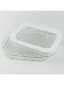 Recipiente de cocina de 3 capas, caja de almacenamiento de alimentos hermética y transparente, organizador de alimentos rebanados para el refrigerador, recipiente apilable para preparación de alimentos para carne, queso, jamón, rebanadas, salami, trozos de alimentos, frutas y verduras, organizador de refrigerador de cocina, a prueba de fugas y reutilizable, recipiente de alimentos, organización y almacenamiento de cocina, interior, exterior, camping, regalo de Halloween, Navidad