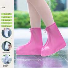 Cubrecalzado impermeable y grueso, cubrecalzado antideslizante para lluvia para mujeres, cubrecalzado de botas de lluvia grueso y resistente al desgaste de PVC para hombres