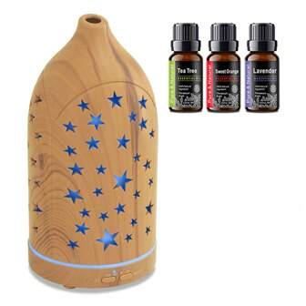 Send 3 Oils,Quiet Essential Oil Diffuser, 7 LED Colors, Spa Atmosphere For Home Or Office