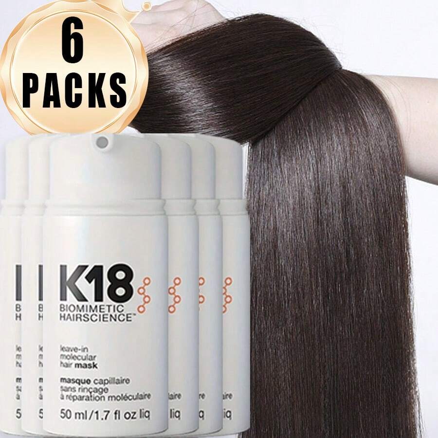 3pcs KI8 Leave-In Molecular Hair Mask, Repairs Dry Or Damaged Hair, Reverse Hair Damage From Bleach, Color, Chemical Services & Heat,Contains Hair Keratin,Suitable For Everyone To Use,50ml Per Bottle For A Total Of 150ml. - 6pc - 查看 1