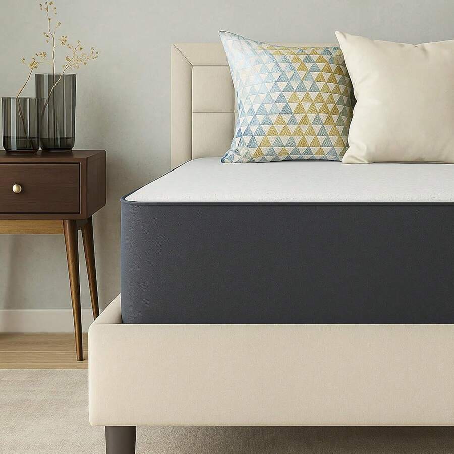 Matelas 105x190 Visco Cool |   Hauteur 28CM |   Fabriqué en Espagne |   Housse amovible et lavable |   Fermeté moyenne |   Haute densité |   Respirant et anatomique |   Traitement Sanitized CertiPUR |   lit 105x190 BPHD - 150 x 190 cm - Voir 1
