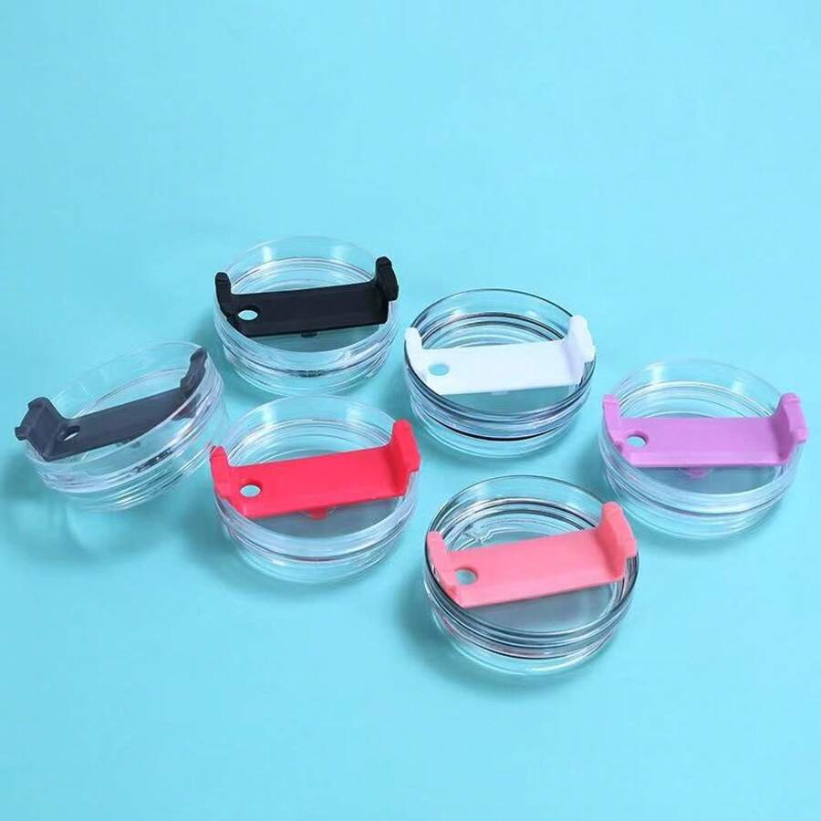 New 40oz Sealed Plastic Transparent Lid Straw Cup Lid Car Cup Ice Cup - 40oz-白色 - 查看 1