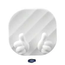 Creative Thumb-Shaped Plug Holder Wall Mount Hook, Damage-Free Storage Rack For Kitchen Appliance Power Cords, Cartoon Power Cord Organizer Hanger, Suitable For Kitchen Appliances, Christmas Present