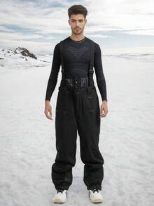 Pantalones de peto para esquiar para hombres, pantalones de peto aislados y impermeables para nieve, pantalones transpirables para exteriores, ropa de invierno para hombres, pantalones de nieve, pantalones de chándal, ropa de primavera, mono de esquí