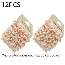 12/10/6pcs Versatile Satin Solid Color Sage Green Scrunchies Hair Accessories, Multi-Color, Simple & Lightweight, Suitable For All Seasons, Hair Ties, Scrunchy Hair Ties, Sport ,Head Piece - Sage Green - View 14