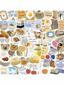 63 Adesivos Fofos de Desenho Animado, Adequados para Malas, Garrafas de Água, Capas de Telefone Celular, Laptops, Skates, Decorações de Halloween