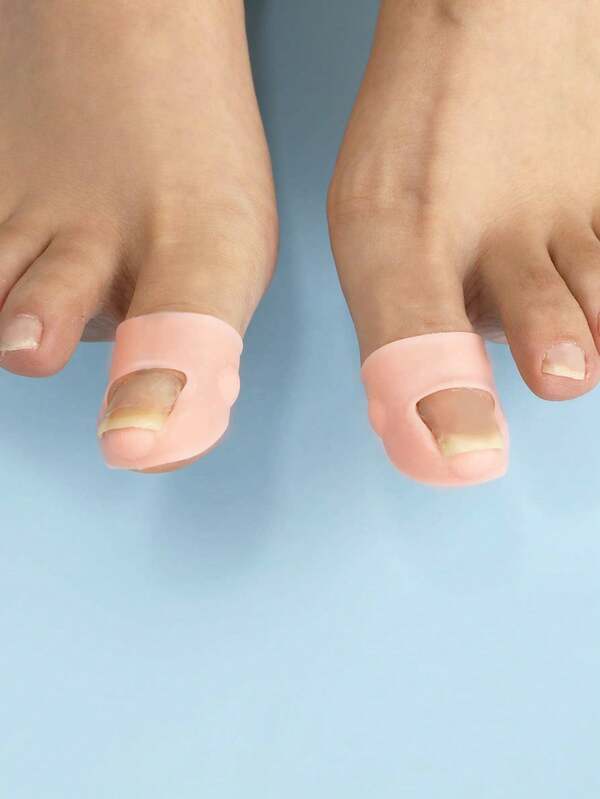 2 piezas Protector de silicona para dedos de los pies, Corrector indoloro de uñas encarnadas, Adecuado para el cuidado de los pies de hombres y mujeres