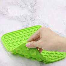 1 cor aleatória, tapete de silicone para lamber com ventosa para animais de estimação, jogo americano para animais de estimação, tapete de silicone para alimentação lenta, tapete para alimentação lenta de cães, tapete para lamber cães