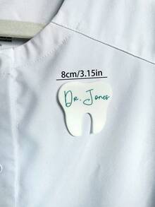 1pc Customized Acrylic Dental Name Tag, Personalized Dental Name Tag, Tooth Pin, Dental Graduation Gift, Hygienist Name Badge, Dental Assistant Gift, Tooth Tag, Staff Gift, Dentist