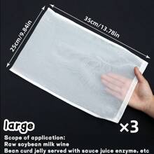 5pcs/2pcs/1pc Bean Milk Filter Bags, Ultra Fine Kitchen Home Juice Grape Wine Strainer, Residue Bag, Ultra Dense Mesh Bag, Vegetable Dehydrator Bag, Tofu Filter Ultra Fine Mesh, Sieve Net Cloth, Dumpling Filling Bag, Home & Living, Kitchen & Dining