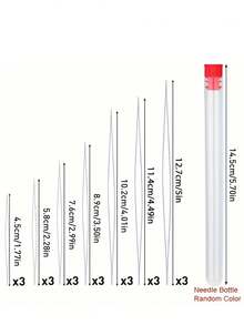 21Pcs/7Pcs Metal Open Beading Needles Set - 7 Assorted Sizes, Folding Seed Bead Needles For Jewelry Making With Storage Container - Multicolor - View 2