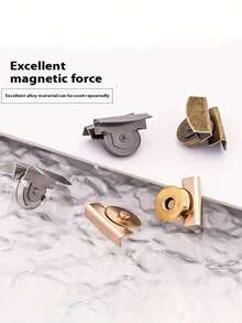 Set nasturi magnetici cu capsă, design detașabil, cleme invizibile potrivite pentru genți și haine, culori multiple: argintiu/auriu/negru/bronz