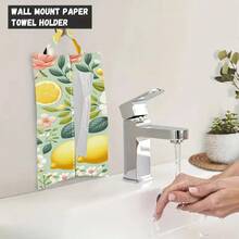 1pc/2pcs/4pcs Lemon & Floral Pattern Printed Linen Paper Towel Holder - Rectangular Polyester Fabric Tissue Box With Hanging Rope, Suitable For Living Room, Bedroom, Bathroom And Car, Fashionable Home Decor Accessory, Elegant Pattern, Durable Structure, Functional Storage - Multicolor - View 7