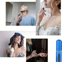 1 Piece Of 5 Ml Bottom-Fill Self-Pump Perfume Spray Bottle, Portable Cosmetic Refill Bottle, Reusable Refill Perfume Sprayer, Mini Cosmetic Bottle, Easy To Travel With, Suitable As A Birthday Gift Or Holiday Gift For Family And Friends - 粉色 - 查看 5