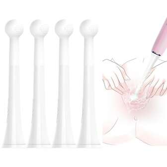 Testine di ricambio vibranti per spazzolino da denti per il massaggio personale femminile, compatibili con i manici degli spazzolini elettrici Philipss Sonicare Click-on. Questa testina di ricambio trasforma il tuo spazzolino elettrico in un massaggiatore per le zone sensibili.