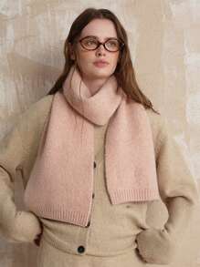 1 szt. damski szalik z mieszanki wełny w jednolitym kolorze, dzianinowy, swobodny i uroczy, miękki i przytulny, wysokiej jakości, odpowiedni na wyjścia, do codziennego dojazdu do pracy jesienią/zimą. Damskie szaliki zimowe