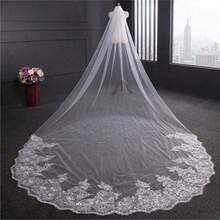 118inx118in Bride Wedding Lace Veils Long Cathedral Veil Soft Tulle Bridal Veils With Comb, Photographing Studio - Multicolor - View 2
