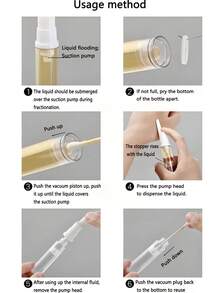 3个5毫升/10毫升/15毫升粉底液瓶，旅行装可填充瓶，真空瓶，面霜，精华液可填充瓶，化妆品容器