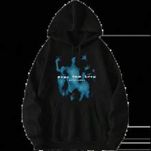 Aelfric Eden Abstraction Shadow Print Hoodie Men's Oversized Hoodies Streetwear Sweatshirt - 07a-b1-黑色 - 查看 1