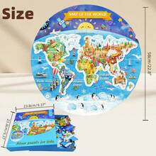 1 Box-72 Piece Wooden Puzzles For Kids Ages 3+ Dinosaur Puzzle, Map Of The World, Children's Floor Puzzle, Jigsaw Puzzle For Kids Ages 3-6 8-10 Teens, Preschool Educational Puzzles For 4 5 6 7 8 9 Years Old Boys Girls Children, EASTER Toys Gifts - Jisgaw - View 10