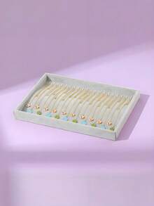 1pc Necklace Storage Box, Necklace Display Storage Tray, Flannel Jewelry Tray Ring Rack, Suitable For Necklaces, Pendants And Other Display Trays, Suitable For Girls Display Box Storage Necessities. - Multicolor - View 14