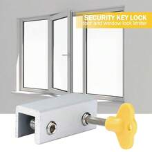 1-2PCS Adjustable Window Lock Stopper Safety Locks Restrictor For Baby Kids Non Punch Sliding Door Window Limit Lock Hardware - Multicolor - View 8
