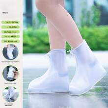 Cubrecalzado impermeable y grueso, cubrecalzado antideslizante para lluvia para mujeres, cubrecalzado de botas de lluvia grueso y resistente al desgaste de PVC para hombres